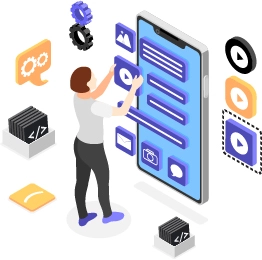 Marketer creating personalized content journeys across digital touchpoints