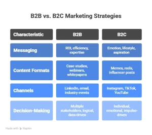 Key differences between B2C vs B2B digital marketing Agency - CT
